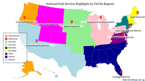 National Parks Service Highlights by FAUSA Region