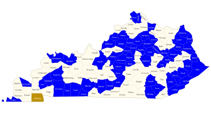 Kentucky Poets and Where They've Lived