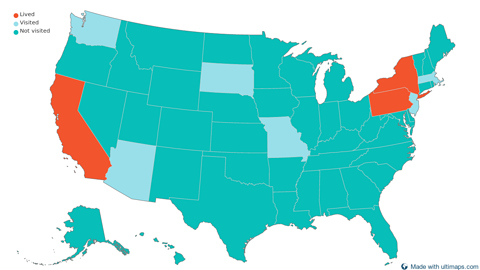 United States with Alaska and Hawaii — States