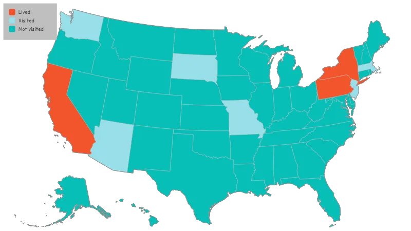 United States with Alaska and Hawaii — States
