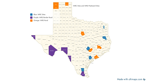 WRC Sites and WR2 PreAward Sites