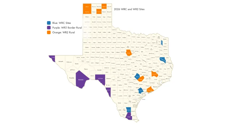 WRC Sites and WR2 PreAward Sites