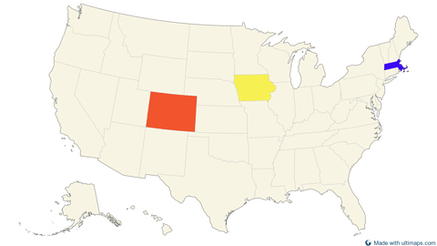 United States with Alaska and Hawaii — States