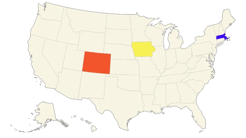 United States with Alaska and Hawaii — States