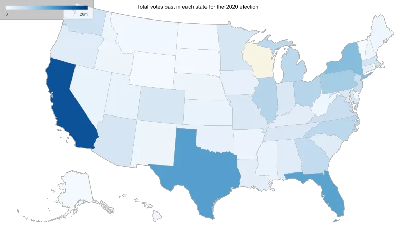 United States with Alaska and Hawaii — states