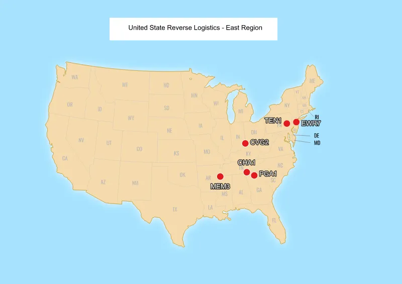 United States Reverse Logistics - East Region