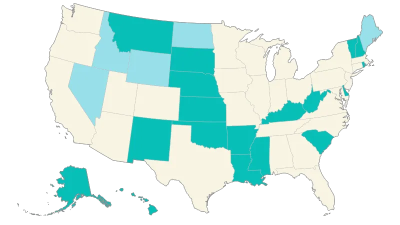 United States with Alaska and Hawaii — States