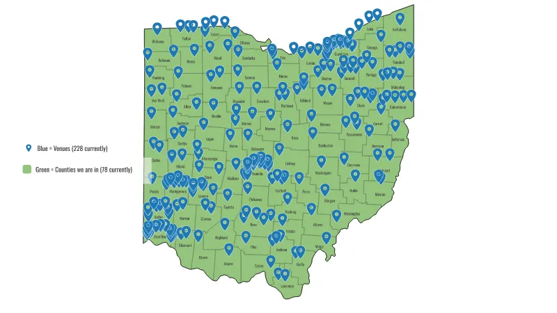 OGTTM Confirmed County & Venue List