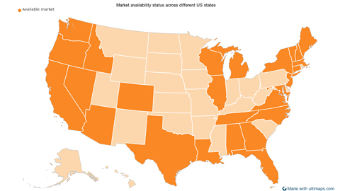 United States with Alaska and Hawaii — States