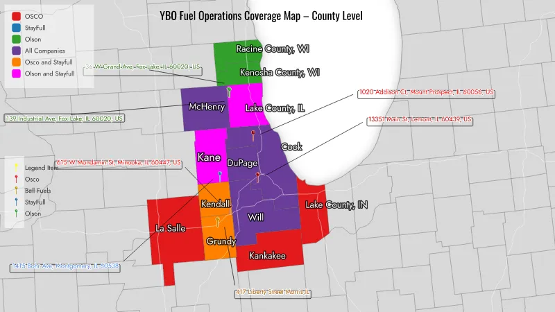 YBO FUEL OPERATIONS COVERAGE MAP- County Level