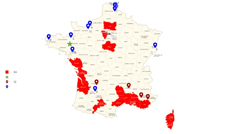 France quarantine location 