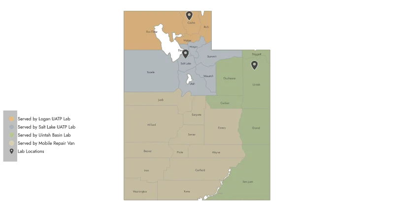 Utah Assistive Technology Program Counties Served