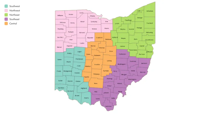 OFS OH Geographic Regions