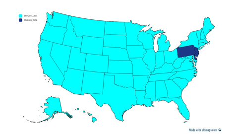 United States with Alaska and Hawaii — States