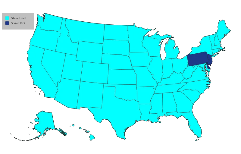 United States with Alaska and Hawaii — States