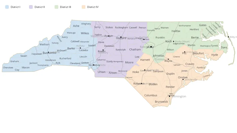 NCDIO DISTRICT MAP
