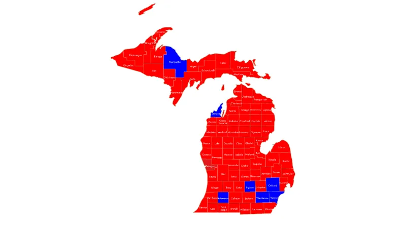 Michigan, US — Counties