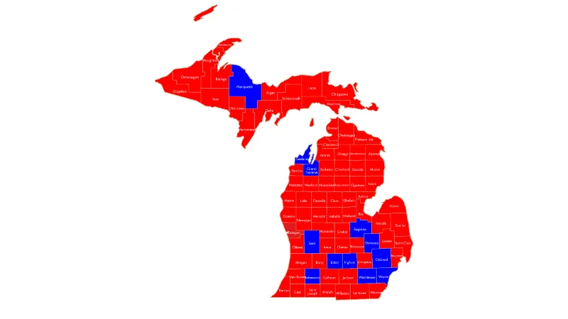Michigan, US — Counties