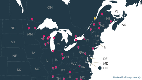 Procemex Interactive Install Map