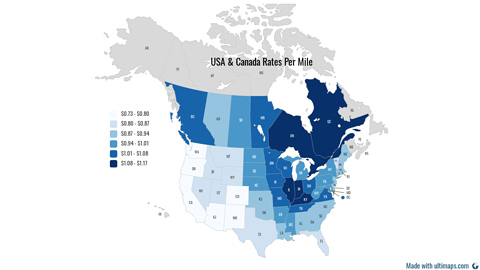 USA Canada Sprinter Van Rates