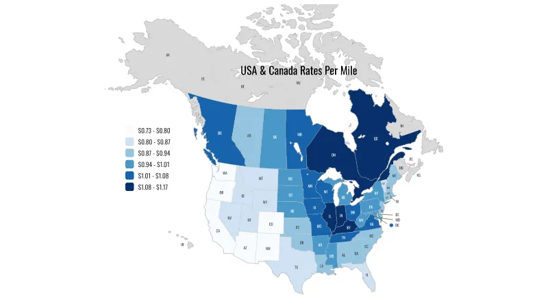 USA Canada Sprinter Van Rates