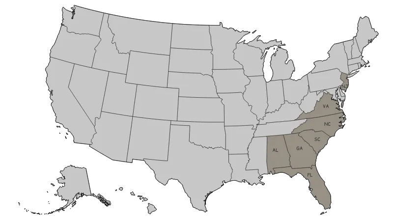 United States with Alaska and Hawaii — states