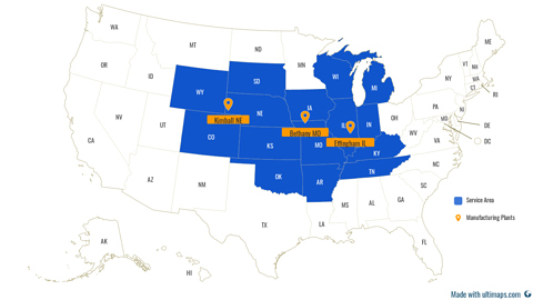 Tri State Carports Map