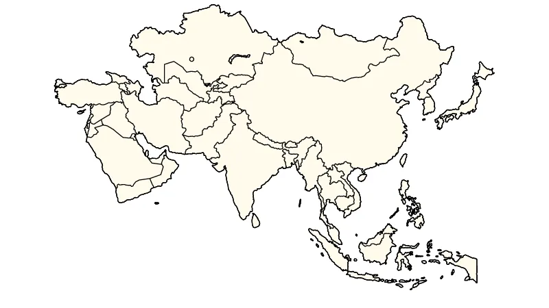 Asia with stronger country borders