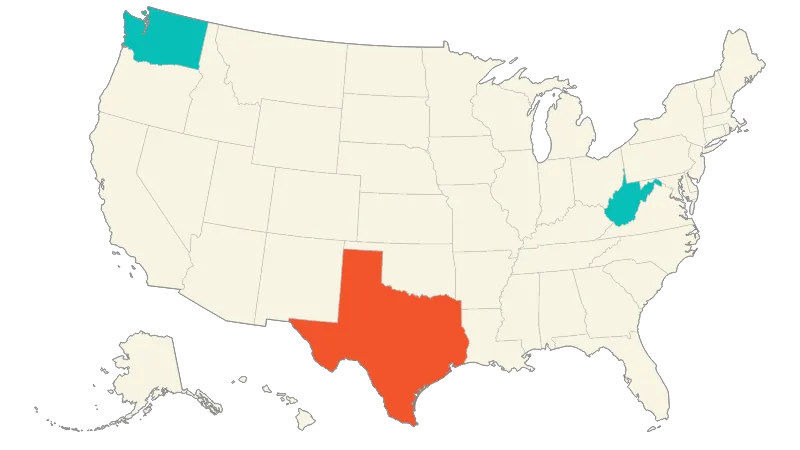 United States with Alaska and Hawaii — States