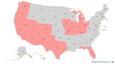 Mapa de cobertura/Coverage map