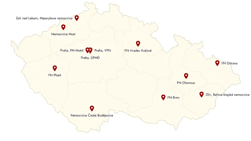 Mapa ČR - PCIP