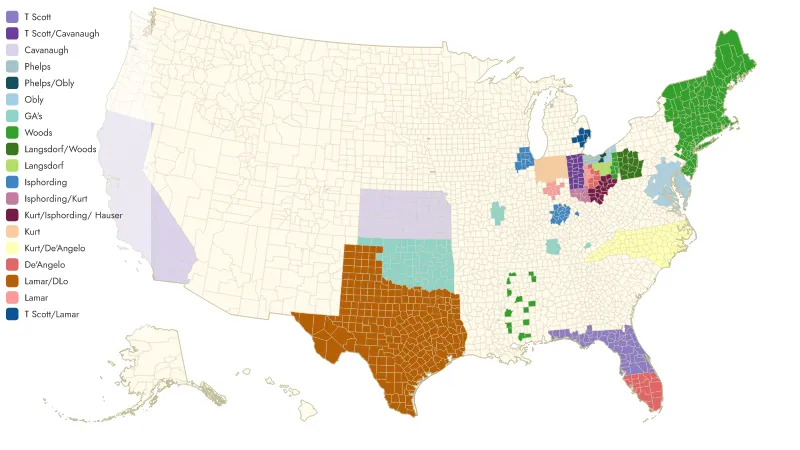 OU Football US Recruiting Map