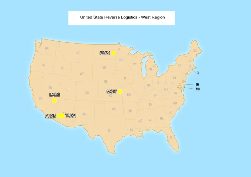 United States Reverse Logistics - West Region
