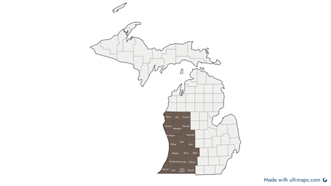 Michigan Executive Appraisals Coverage Map
