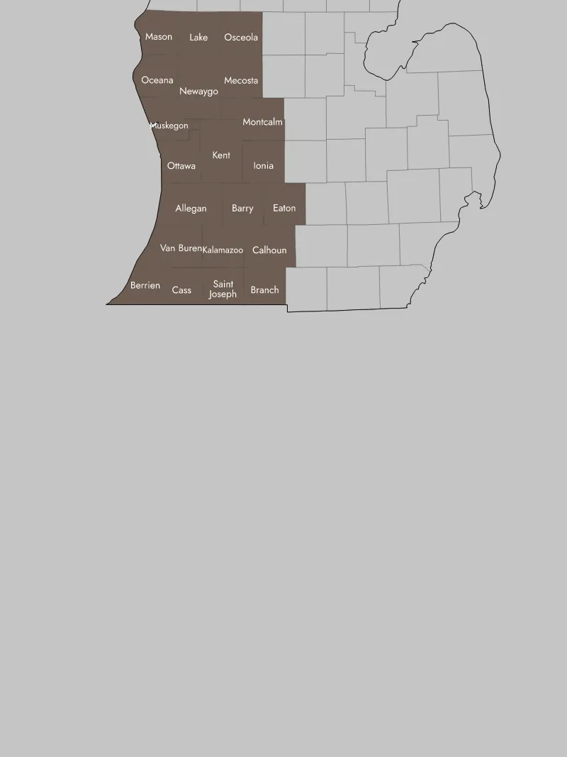 Michigan Executive Appraisals Coverage Map
