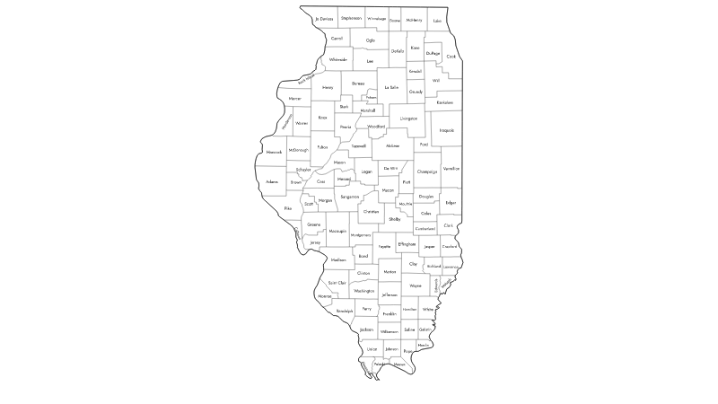Clear Illinois County Map