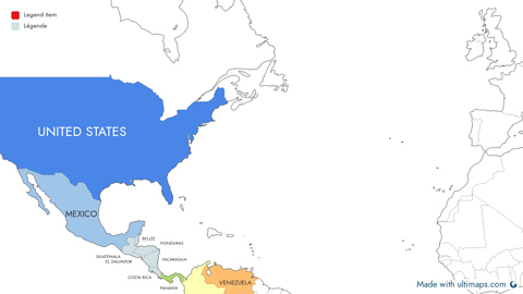 Map central américa