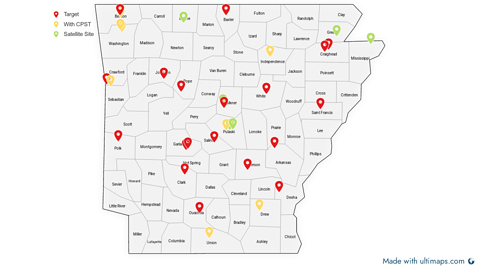 Arkansas Delivering Hospitals / CPSTs / Satellite Sites