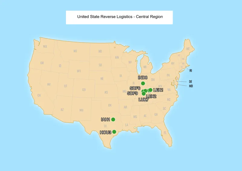 United States Reverse Logistics - Central Region