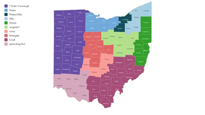 OU Ohio Recruiting Map