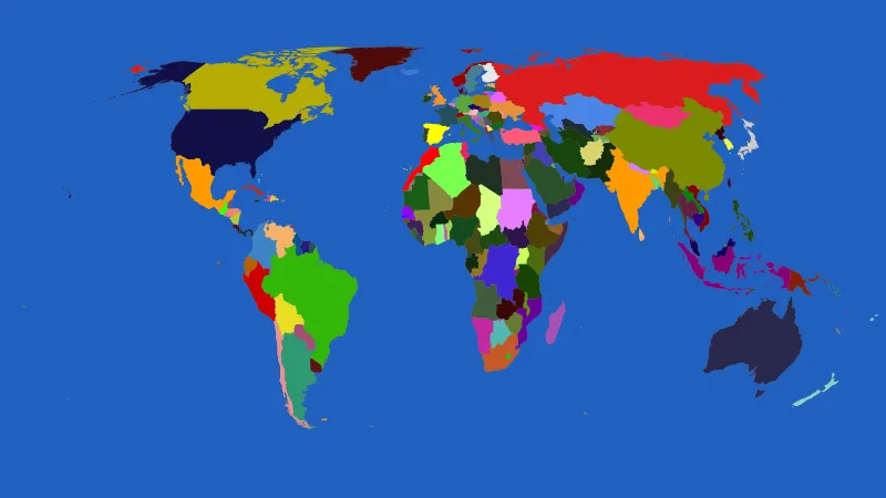Colorful World Map