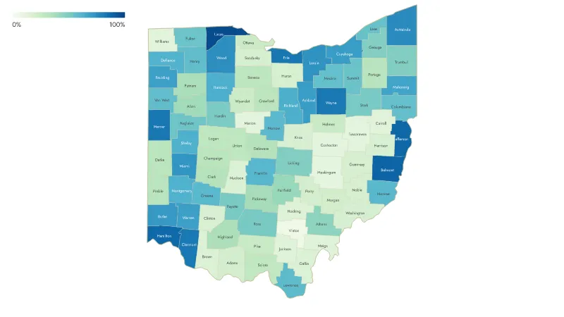 Ohio Business Wired Broadband Map