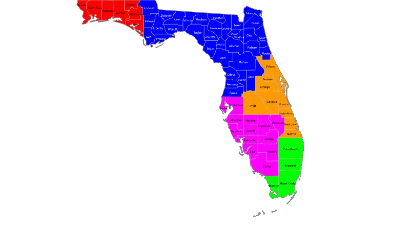 Florida, US — Counties
