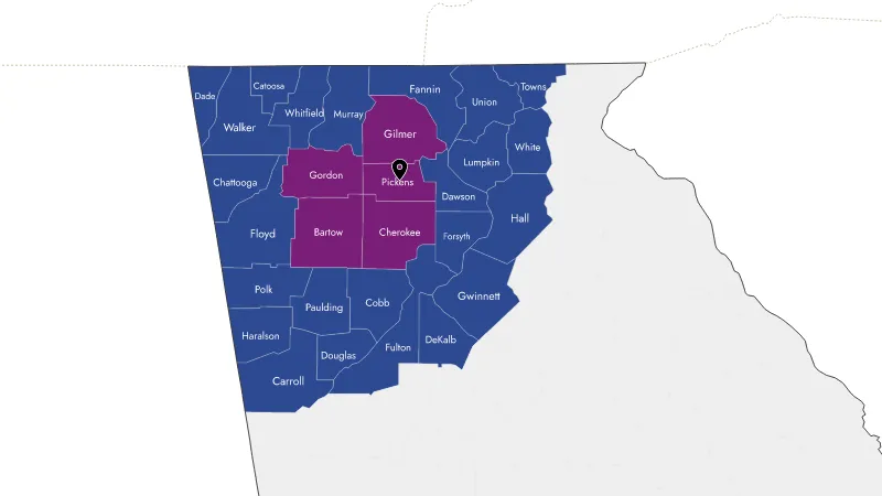 North West Georgia Counties