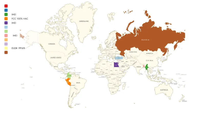Map of the World — Countries