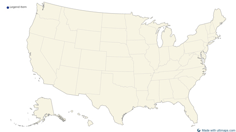 United States with Alaska and Hawaii — States