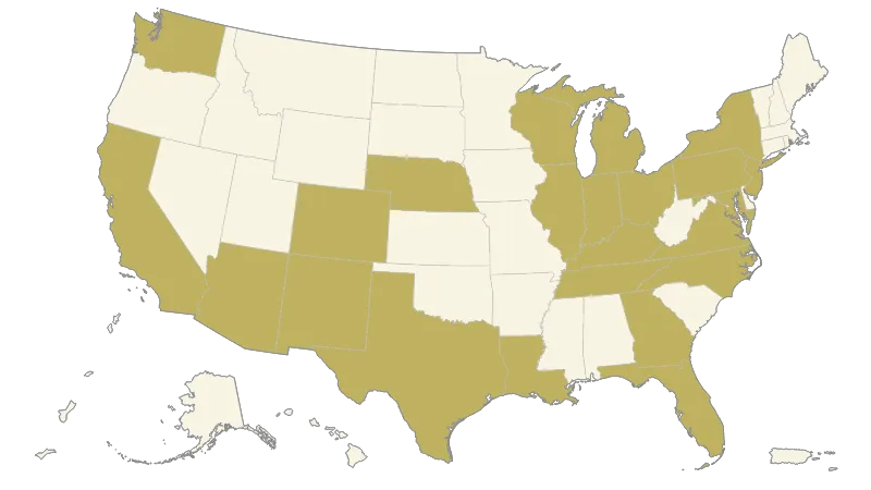 United States with Alaska, Hawaii and outlying territories — States