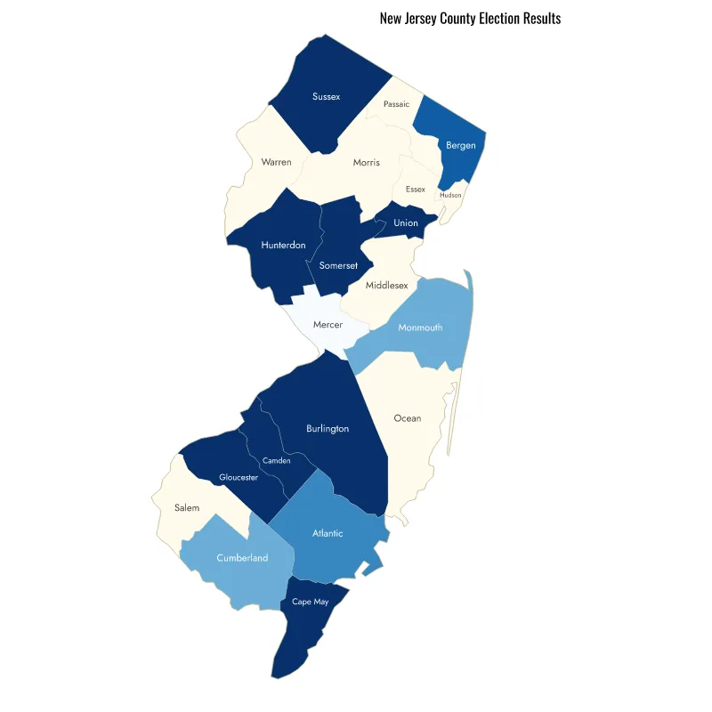 New Jersey 2025 Gubernatorial Map