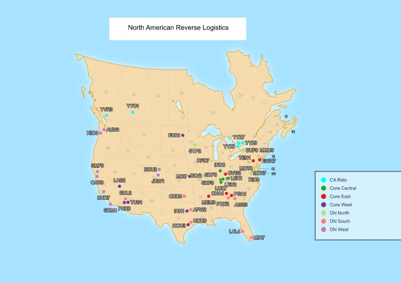 Relo North America Map