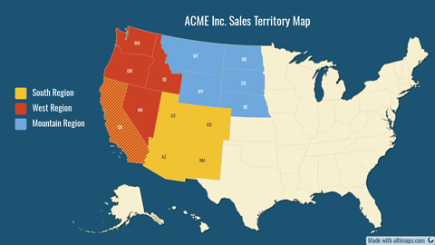 ACME Inc. Sales Territory Map